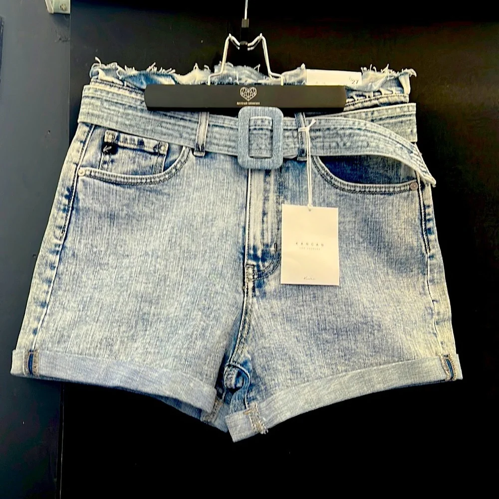 KanCan High Rise Ruffled Short - Picture 1 of 3